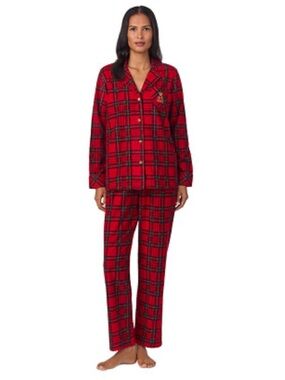 Lauren Ralph Lauren Red & Green Plaid Pajama Sleep Set Size Large NWT